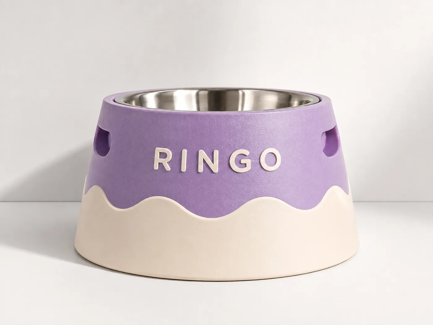Soporte personalizado para comedero de mascotas impreso en 3D